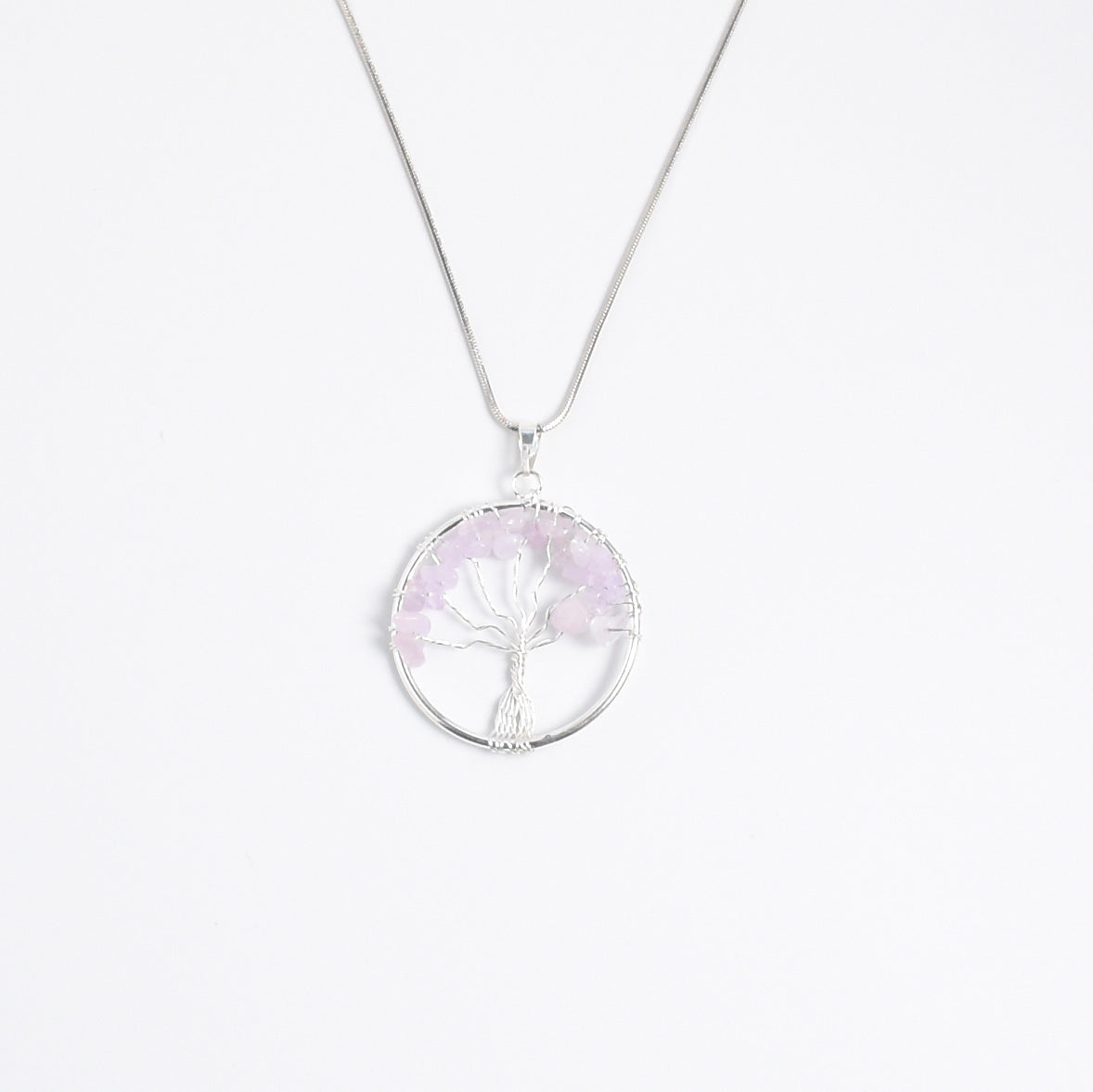Tree of Life Pendant with Rose Quartz
