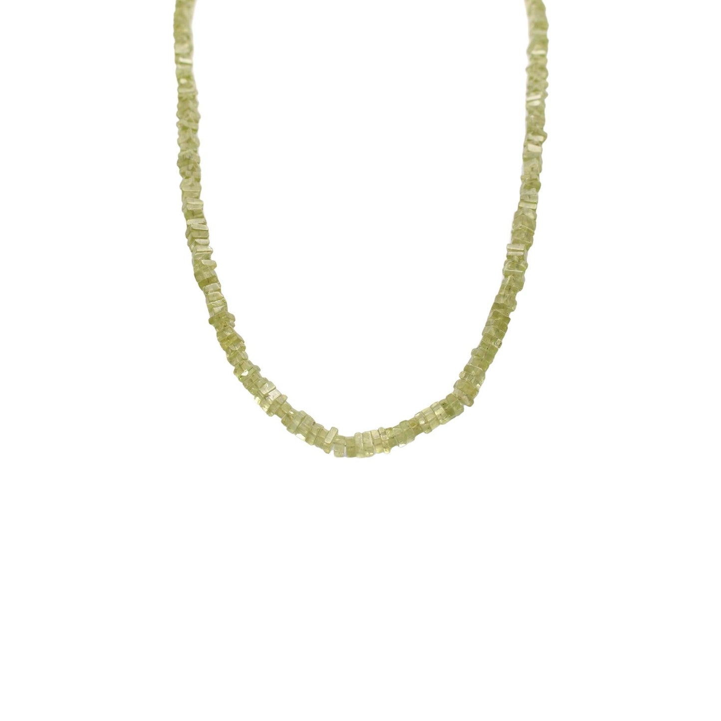 Peridot Heishi Necklace - Mystic Gleam