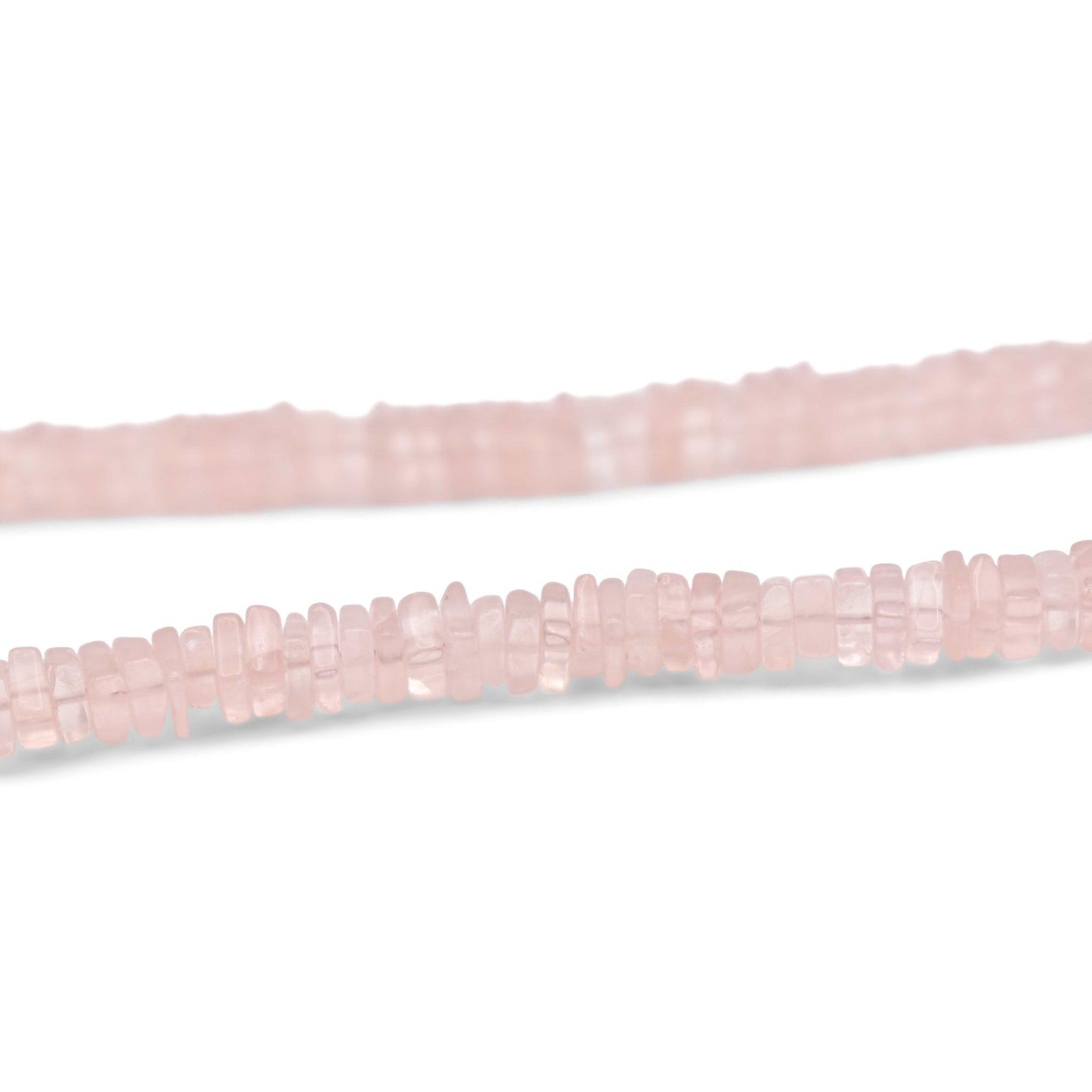 Rose Quartz Heishi Beads - Mystic Gleam