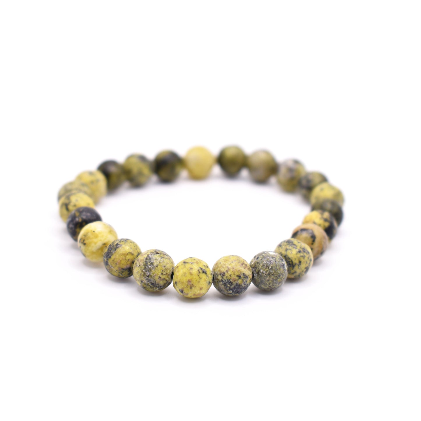 natural healing serpentine bracelets back angle white background