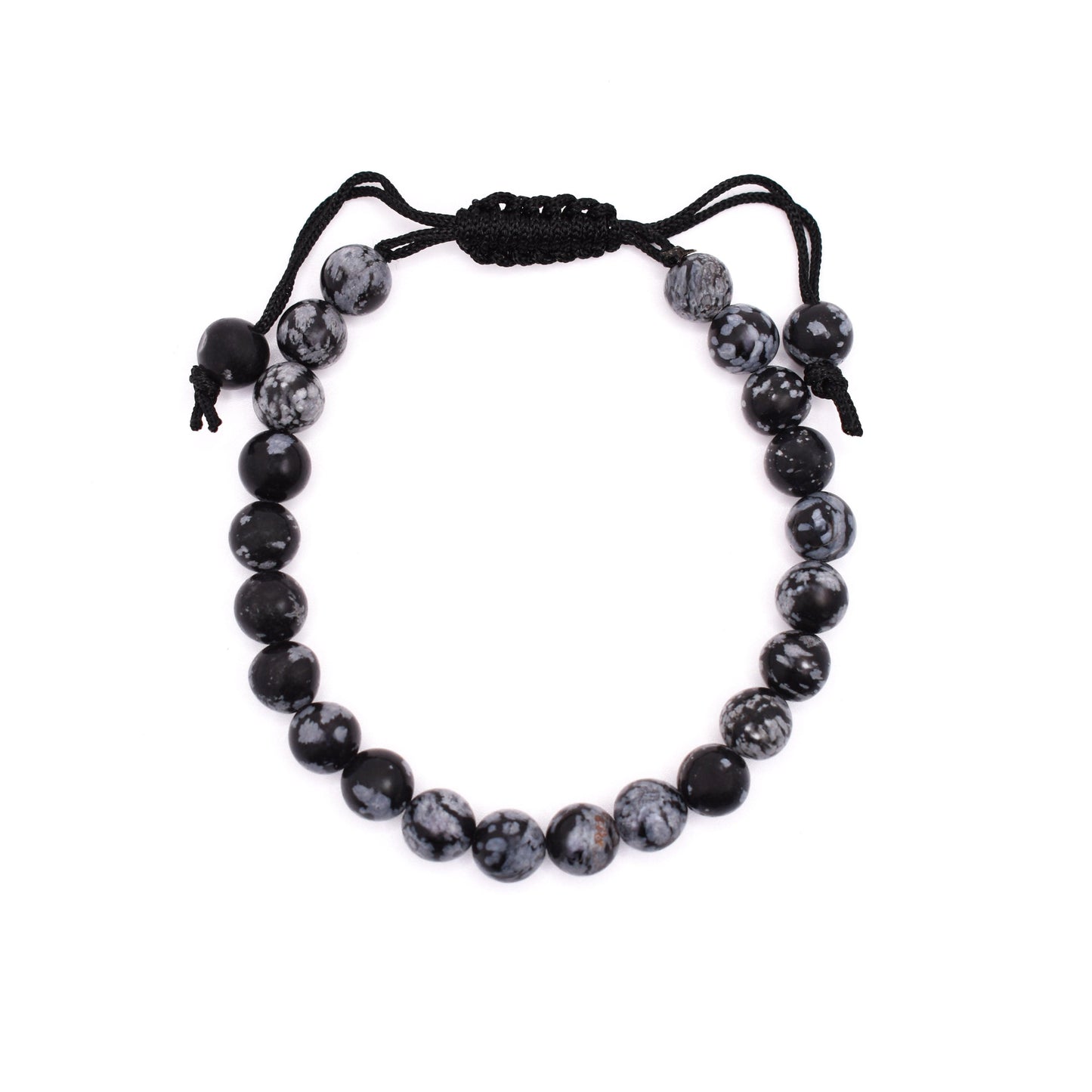 Snowflake Obsidian Adjustable Bracelet - Mystic Gleam