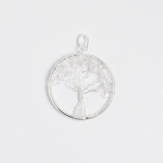 Tree of Life Pendant with Crystal - Mystic Gleam