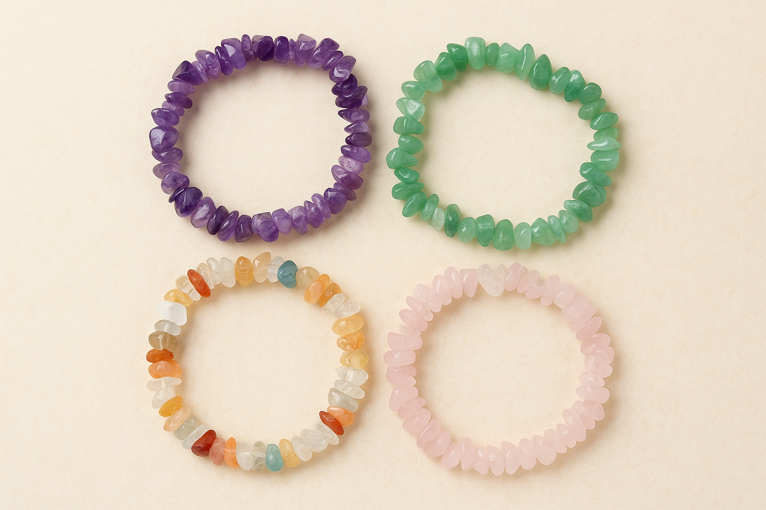 Gemstone Chip Bracelets