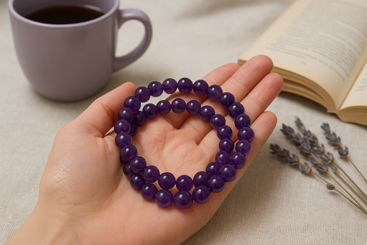 amethyst beaded bracelets
