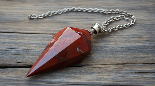 Rded jasper pendulum