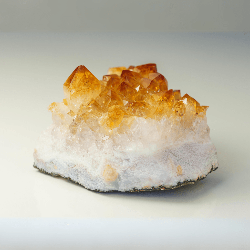 natural geode citrine front angle