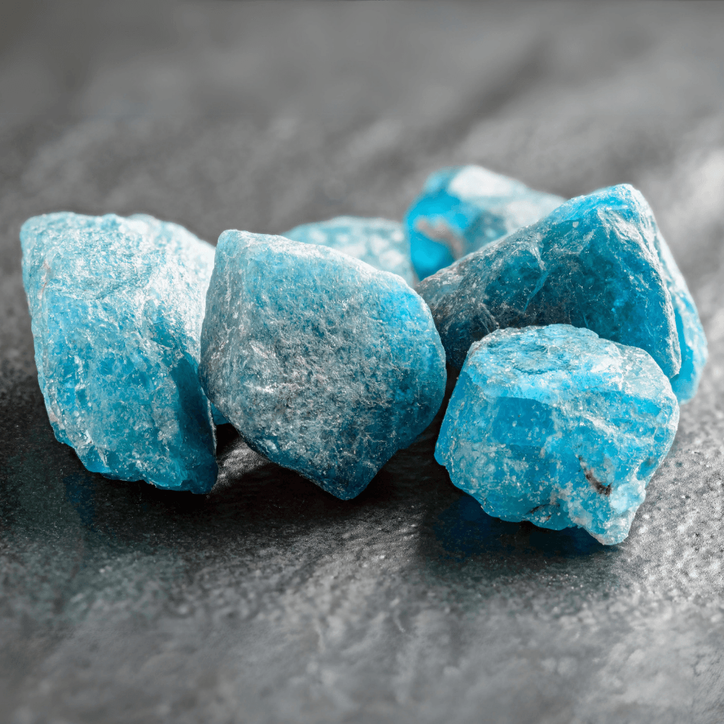 Apatite natural tumbled stone front angle