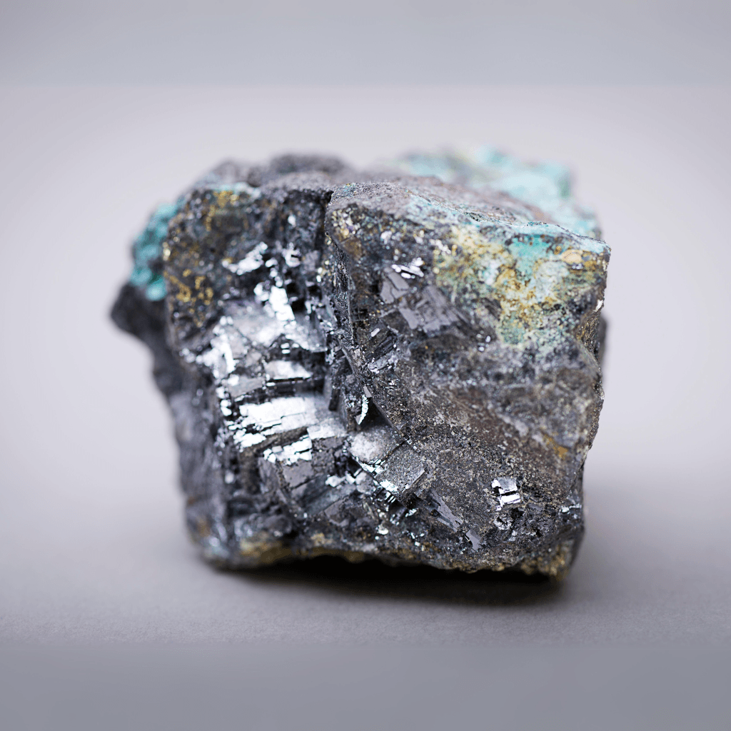 natural geode of hematite front angle