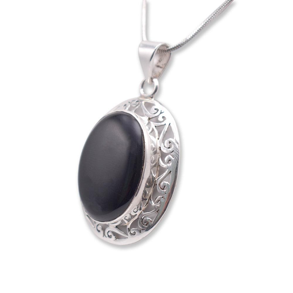 Silver Black Onyx Pendant