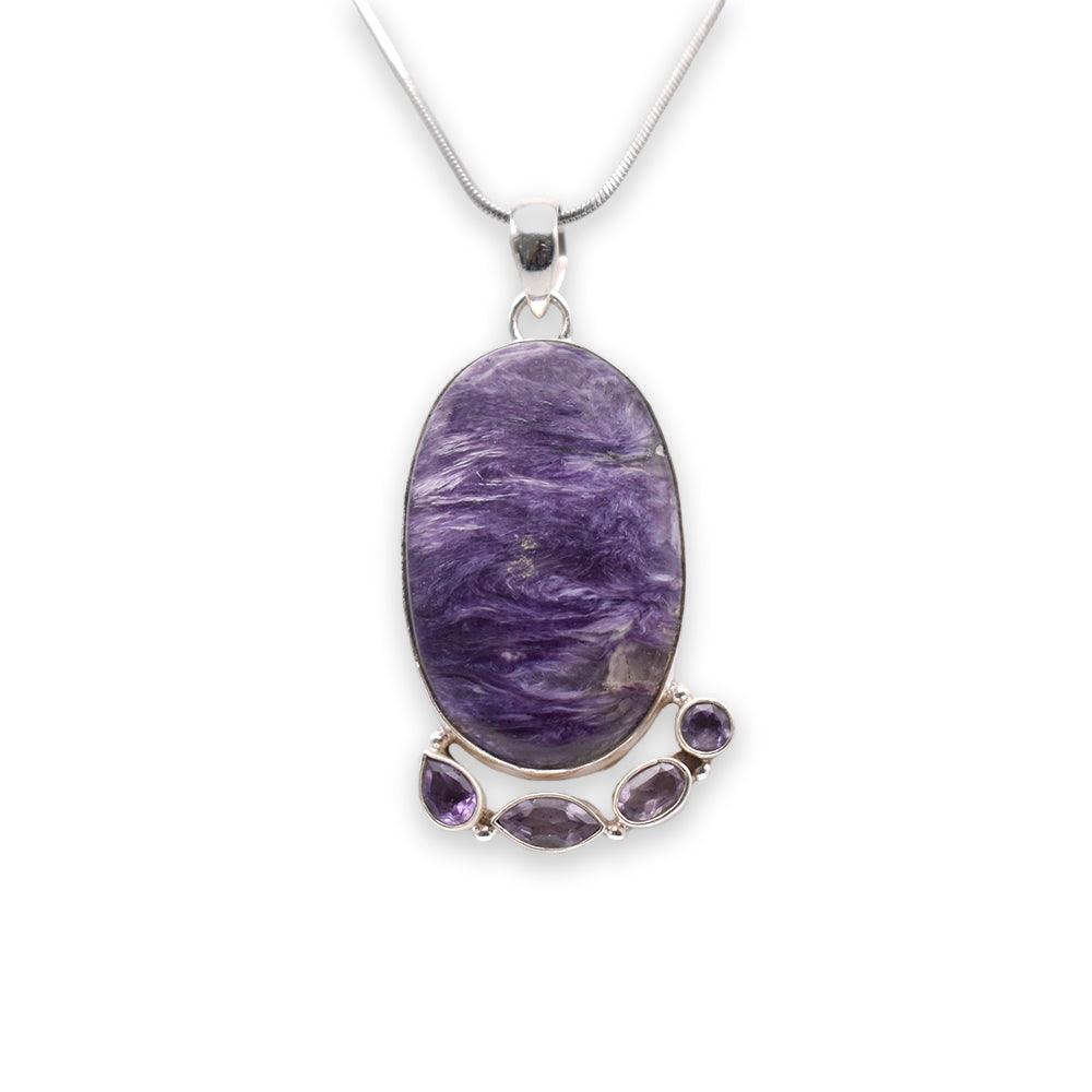 925 Sterling Silver oval shaped Chariot Pendant with chain