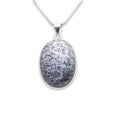 925 Sterling Silver Dendritic Agate Pendant with chain 