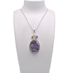 Druzy Pendant on jewelry display 