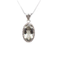 925 Sterling Silver Green Amethyst Pendant - Mystic Gleam