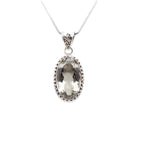 925 Sterling Silver Green Amethyst Pendant - Mystic Gleam