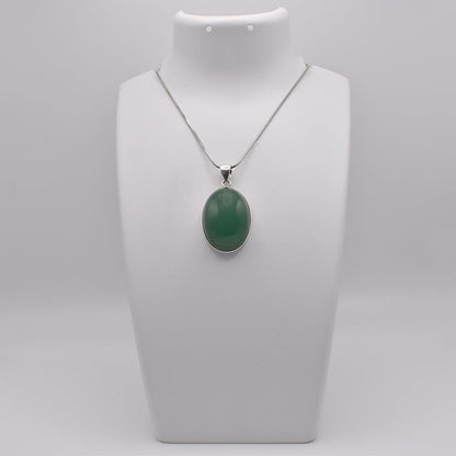 Green Aventurine Pendant on jewelry display 