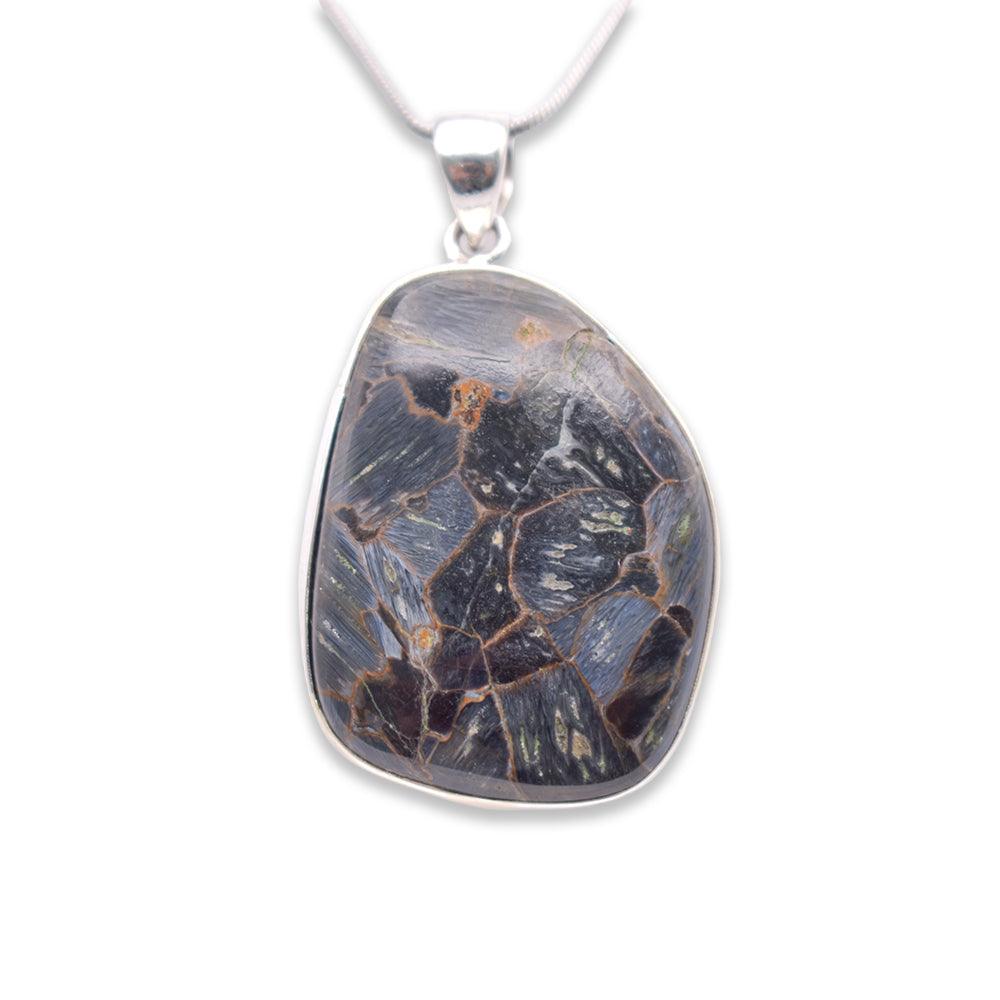925 Sterling Silver Jasper Pendant with chain