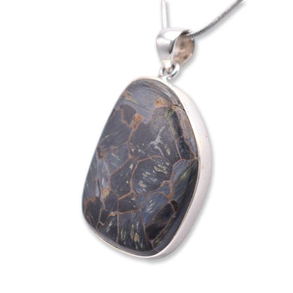 Jasper Pendant with silver chain