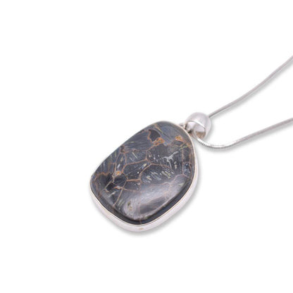 Jasper Pendant with silver chain