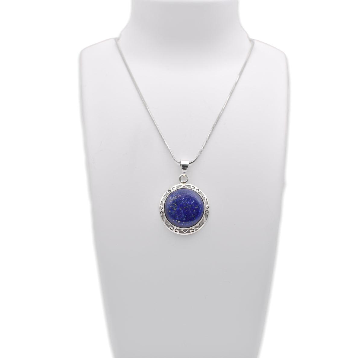 lapis lazuli Pendant on jewelry display 