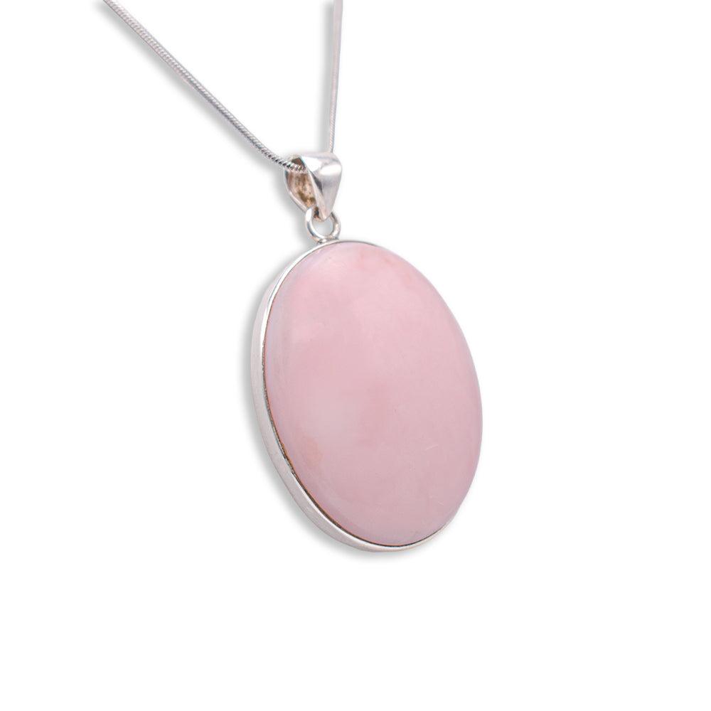 Silver Pink Opal Pendant