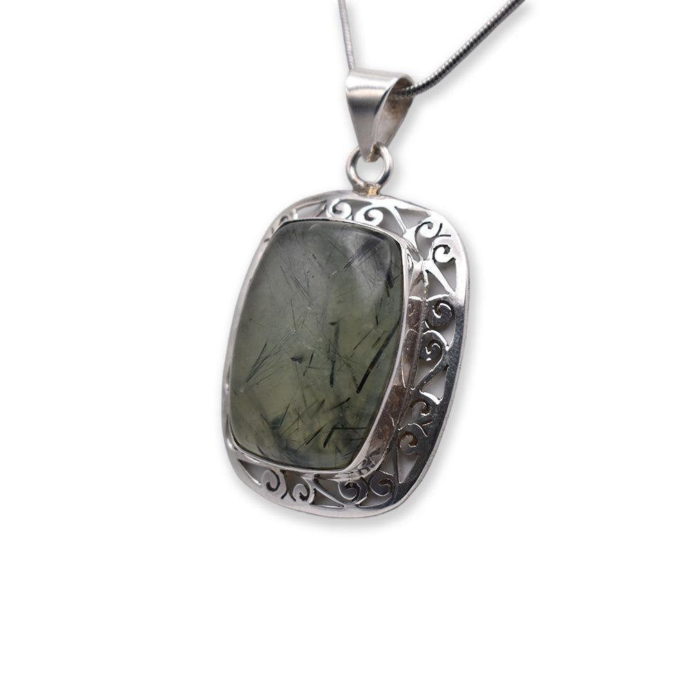 Natural Prehnite Pendant