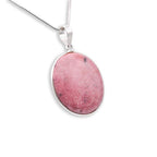 Silver Rhodonite Pendant with chain