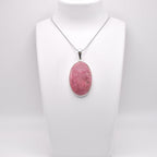 Rhodonite Pendant on jewelry display