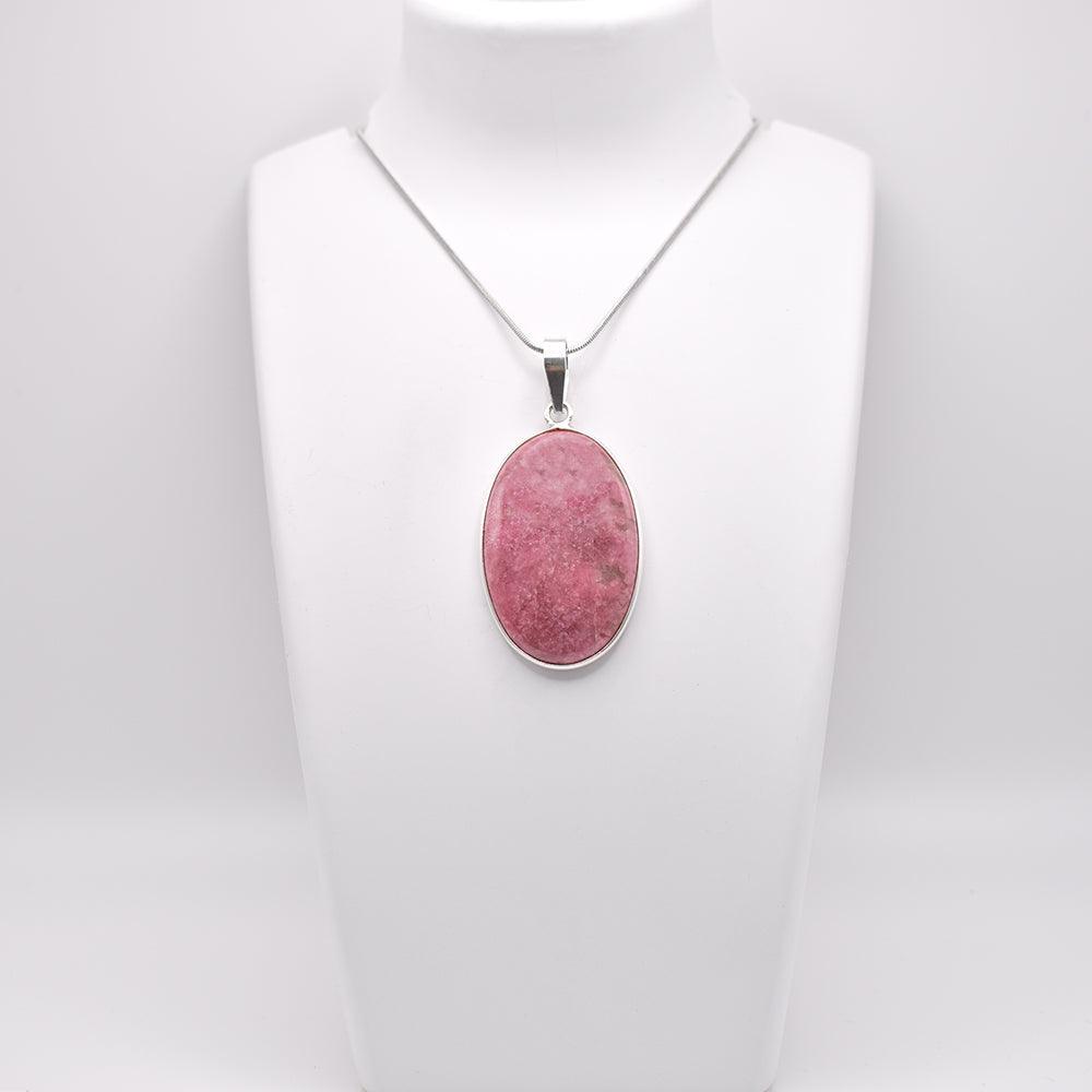 Rhodonite Pendant on jewelry display