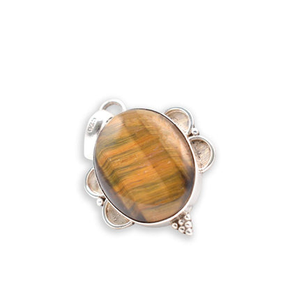 Hanging 925 sterling Silver tiger eye butterfly shaped Pendant without chain 