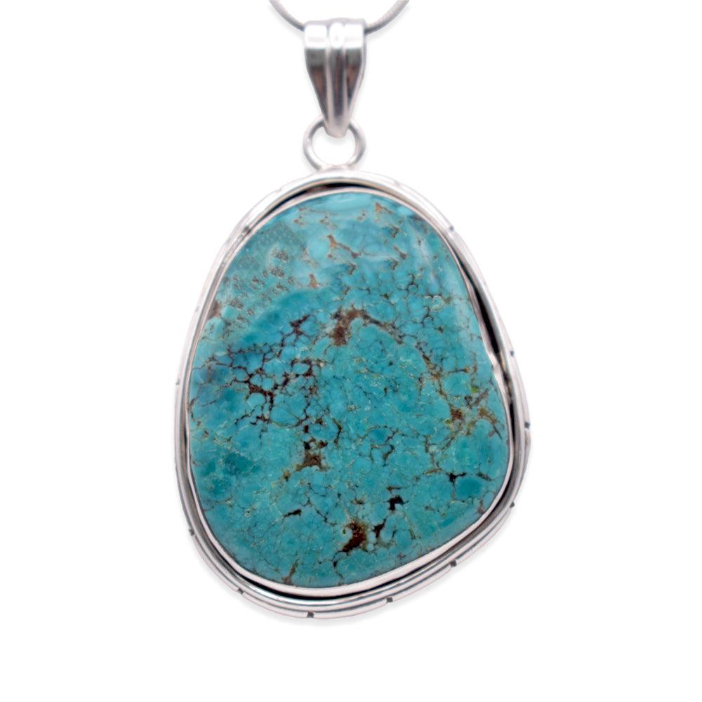 925 Sterling Silver Turquoise Pendant with chain