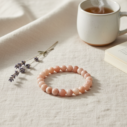 Peach Moonstone Bracelet