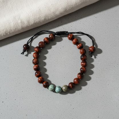 Red Tiger Eye Adjustable Bracelet