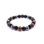 The Core Bracelet (Tiger eye, Hematite and Black Tourmaline)