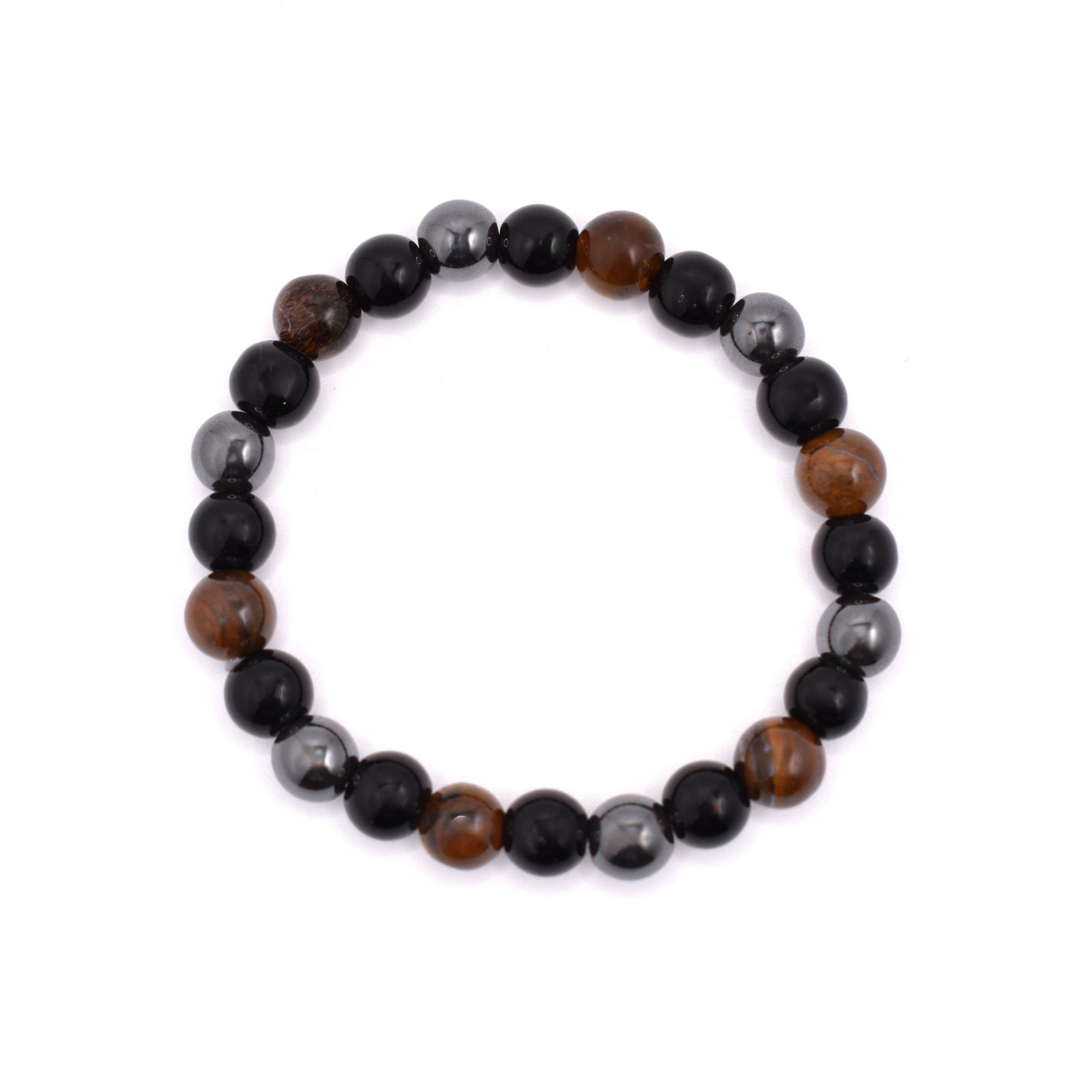 The Core Bracelet (Tiger eye, Hematite and Black Tourmaline)