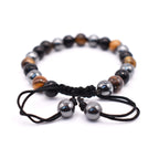 The Core Bracelet (Tiger eye, Hematite and Black Tourmaline)
