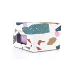 Lavender crystal candle in pink frosted jar with raw crystals