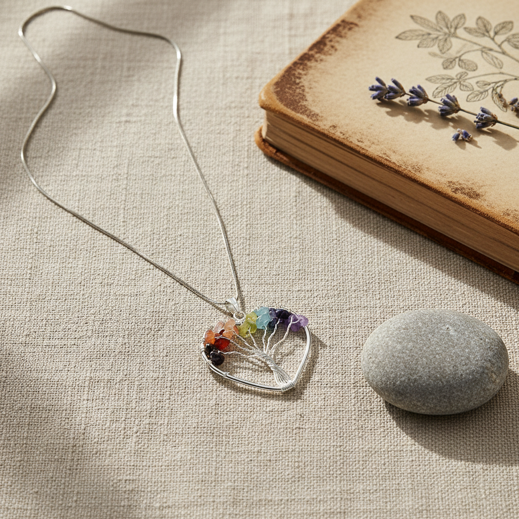 Tree of Life Pendant With Seven Chakra