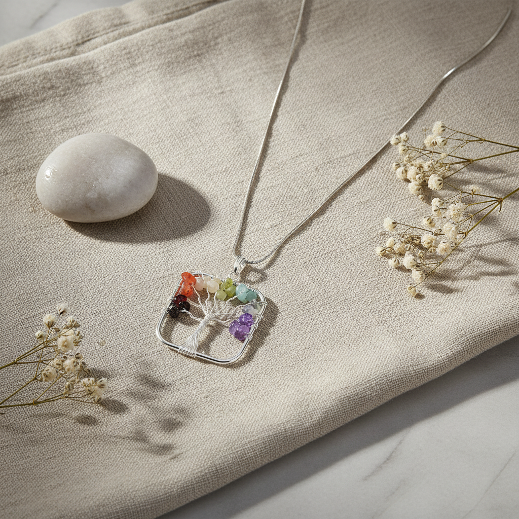 Tree of Life Pendant With Seven Chakra