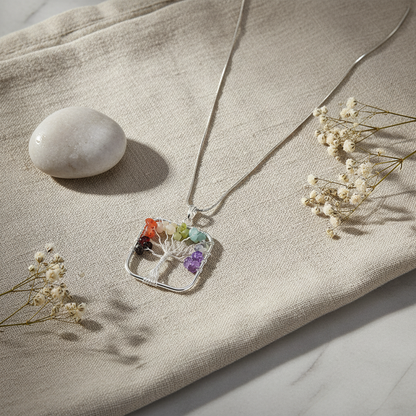 Tree of Life Pendant With Seven Chakra