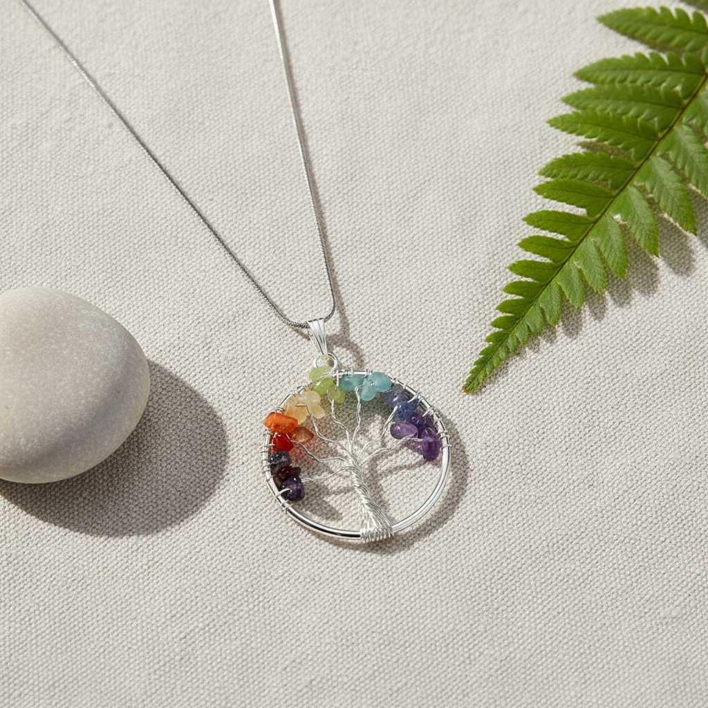 Tree of Life Pendant With Seven Chakra