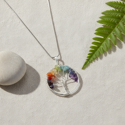 Tree of Life Pendant With Seven Chakra