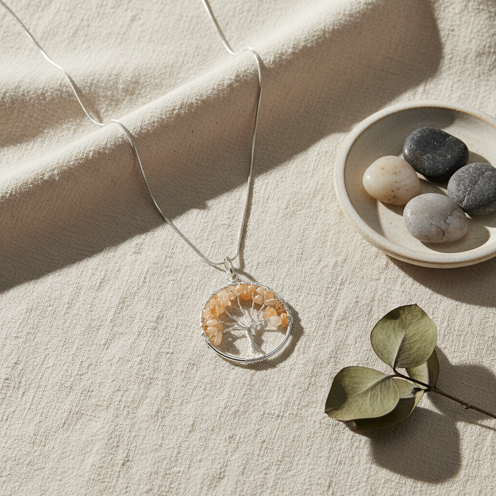 Tree of Life Pendant with Citrine