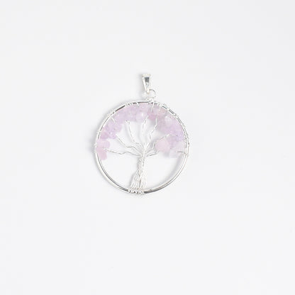 Tree of Life Pendant with Rose Quartz