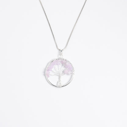Tree of Life Pendant with Rose Quartz
