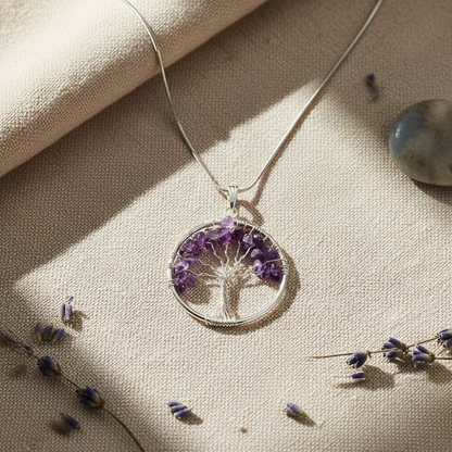 Tree of Life Pendant with Amethyst