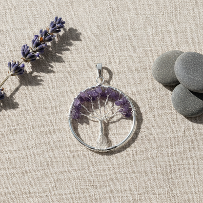 Tree of Life Pendant with Iolite