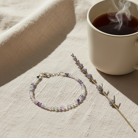 Multi Fluorite Bracelet (Silver Hook)