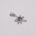 Amethsyt Flower Silver Pendant