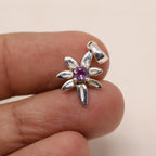 Amethsyt Flower Silver Pendant