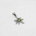 Peridot Flower Silver Pendant